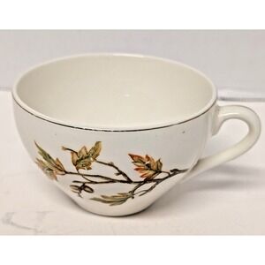 Autumn Leaf  Tea / Coffee Cup Hand Decorated Gold Trim  6 oz